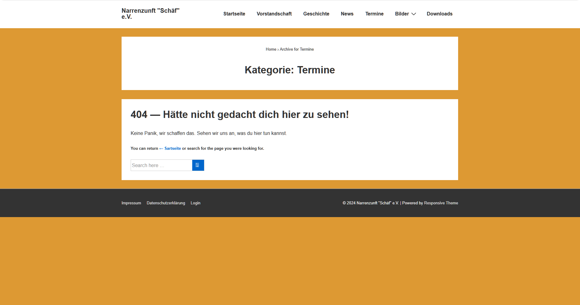 Screenshot der alten Webseite der NZ Schaef7