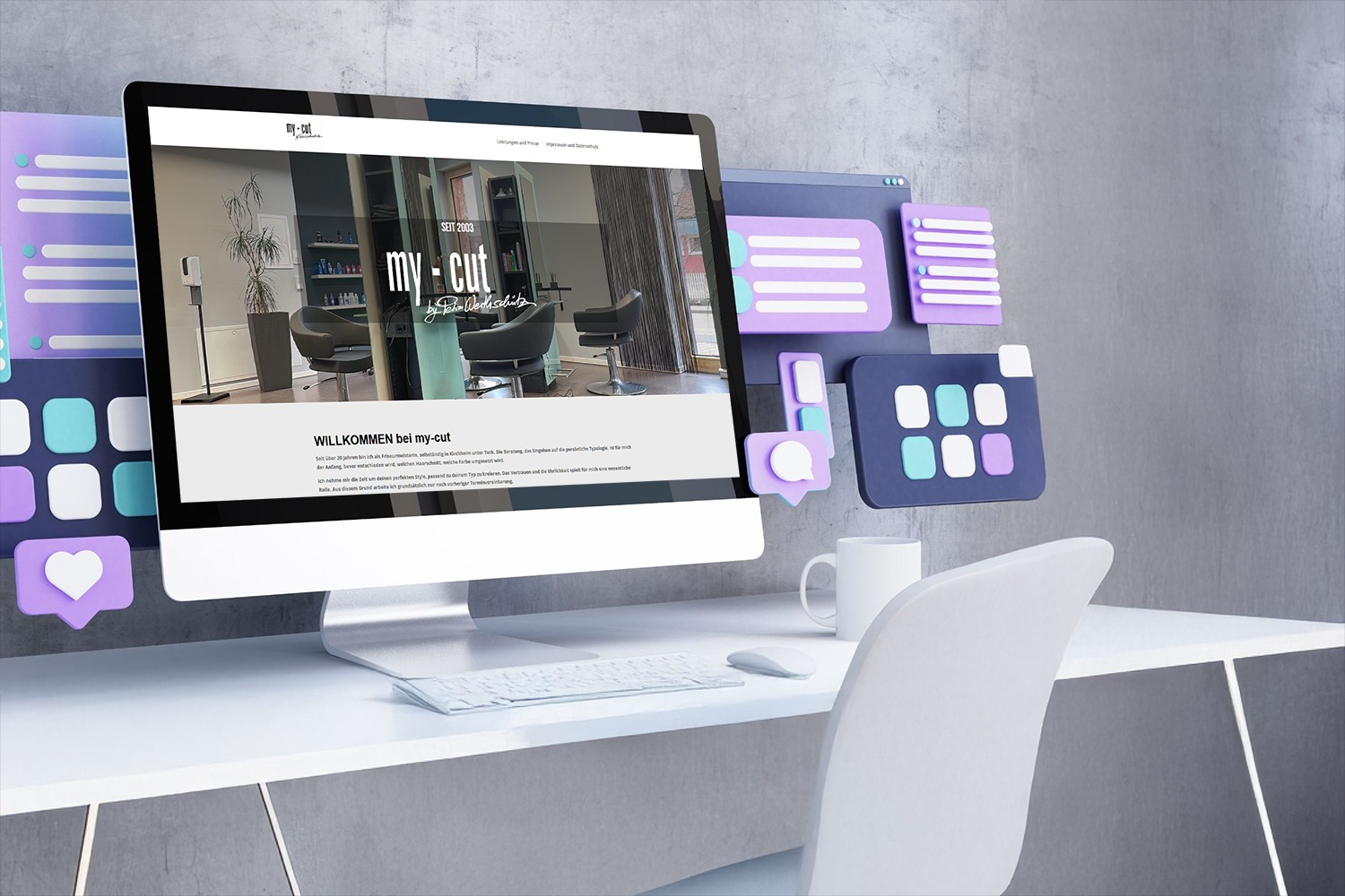 Onepager - Webseitenprojekt für einen Friseursalon