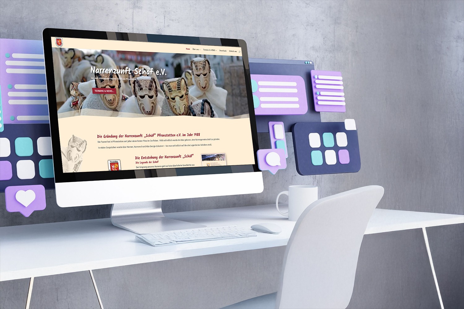 Webseitenprojekt - Vereinswebseite - narrenzunft-schaef.de