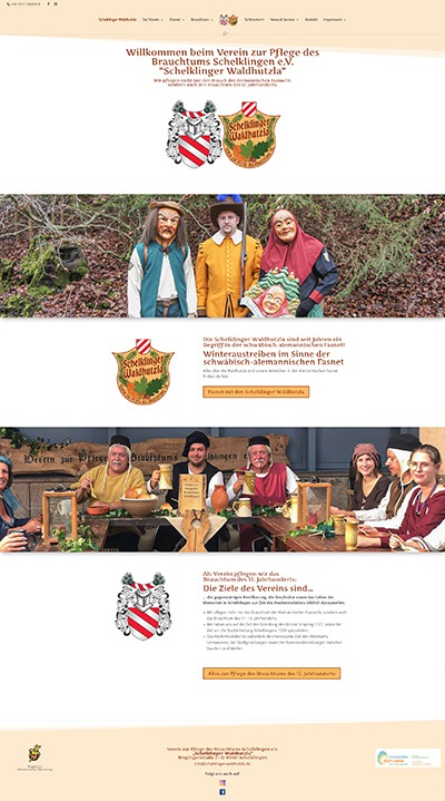 Webseitenprojekt - Vereinswebseite schelklinger-waldhutzla.de