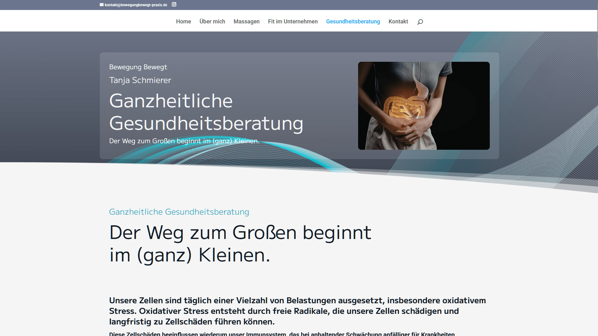 Webseitenprojekt - Gesundheitswesen - bewegungbewegt-praxis.de - 7 Webseitenprojekt - Gesundheitswesen - bewegungbewegt-praxis.de