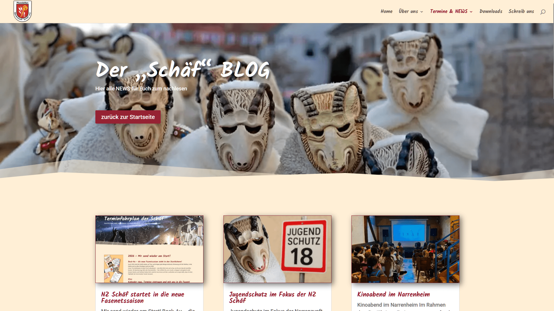 Webseitenprojekt - Vereinswebseite - narrenzunft-schaef.de - 5 Webseitenprojekt - Vereinswebseite - narrenzunft-schaef.de